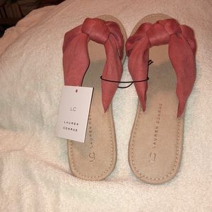 NWT Lauren Conrad Moleskin Sandals